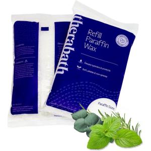 imageTherabath Paraffin Wax Refill  Thermotherapy  Use to Relieve Arthritis Discomfort Stiff Muscles ampamp Dry Skin  for Hands Feet Body  Deeply Hydrates  Made in USA 12 lb Eucalyptus Rosemary Mint